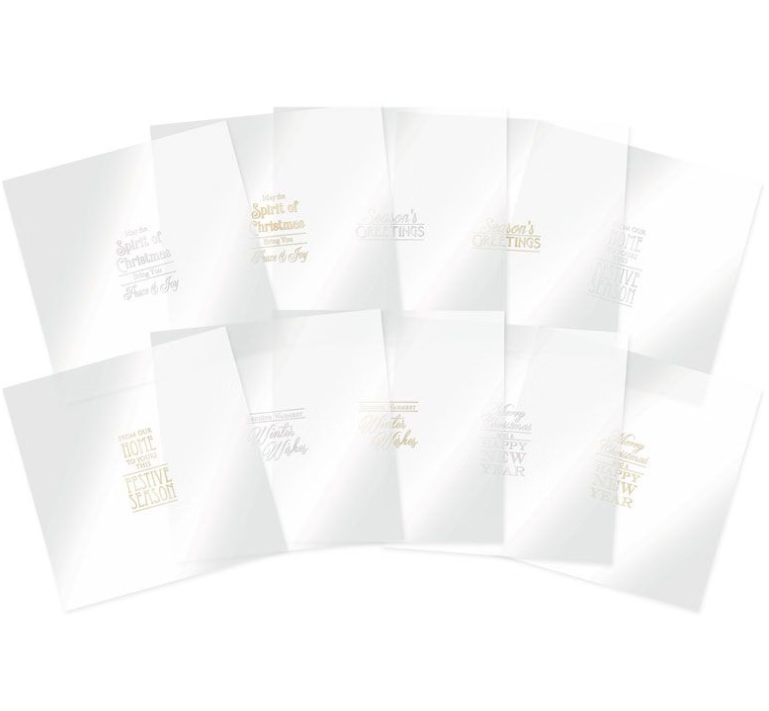 Luxury Festive Foiled Acetate Sentiment Sheets